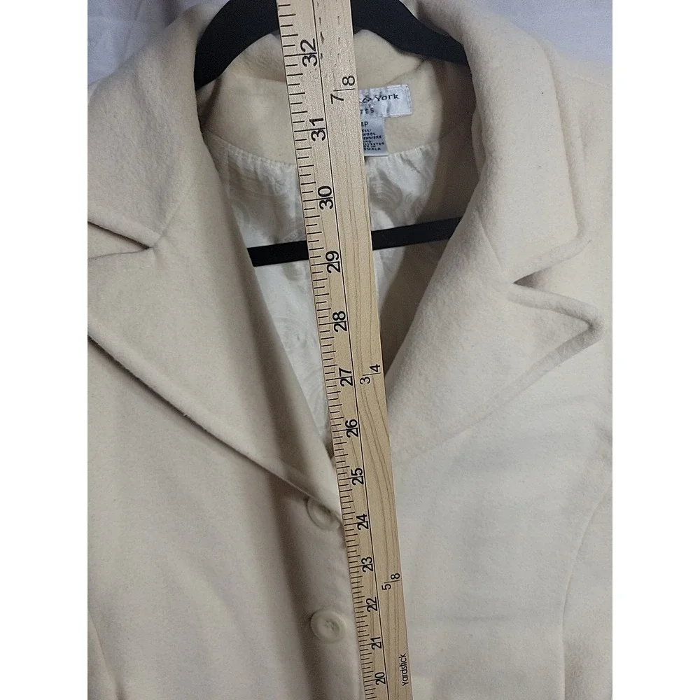 Vintage Women's Coat Size Petite PRESTON & YORK Jacket Lined P14‎ Wool Feel